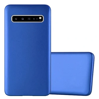 Afbeelding van Cadorabo Hoesje geschikt voor Samsung Galaxy S10 5G in METAAL BLAUW Beschermhoes gemaakt van flexibel TPU silicone Case Cover