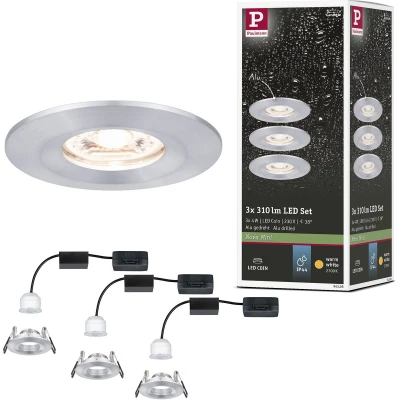 Afbeelding van Paulmann 94305 EBL Nova mini Coin LED inbouwlamp Set van 3 stuks 4 W Aluminium