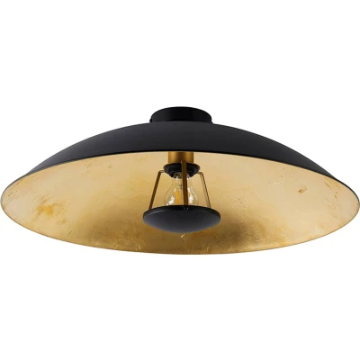 Afbeelding van QAZQA Vintage plafondlamp zwart met goud 60 cm Emilienne