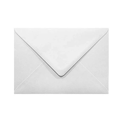Afbeelding van Netuno 500 witte geribbelde enveloppen B6 125 x 175 mm 120 g Aster lelijk wit spitse klep elegante hoge kwaliteit voor wenskaarten bruiloft uitnodigingen