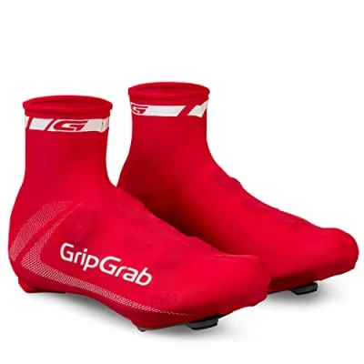 Afbeelding van GripGrab RaceAero Lichtgewicht Zomer Wielren Overschoenen Race Fiets Aero Tijdrit Fietsoverschoenen Rood Unisex Maat One Size