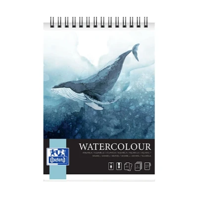 Image de Oxford Watercolour bloc à dessin aquarelle reliure spirale A4 300g/m² (10 feuilles)