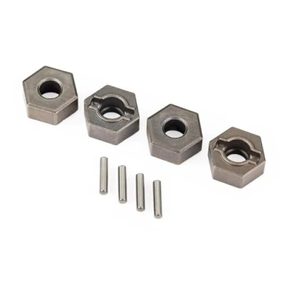 Afbeelding van Wheel hubs, 12mm hex (steel), extreme heavy duty (4)/ 2x9.8mm pin (4) (for use with #9080 upgrade kit and 6mm axles)
