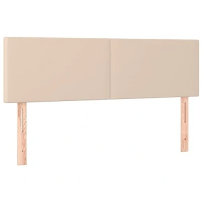 Afbeelding van Hoofdborden 2 st 72x5x78/88 cm kunstleer cappuccinokleurig