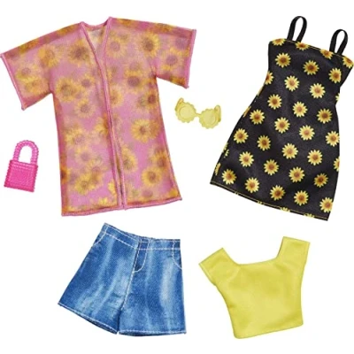 Afbeelding van Barbie Speelgoedmode, tie dye, zonnebloem, meerkleurig (Mattel HBV71)