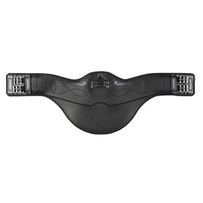 Afbeelding van Acavallo Singel Comfort Gel Kort met Buikflap Zwart 75cm
