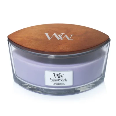 Afbeelding van WW Lavender Spa Ellipse Candle WoodWick