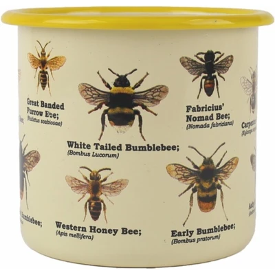 Afbeelding van Gift Republic Bees Enamel Plant Pot