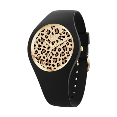 Afbeelding van Ice WATCH Leopard Black Dameshorloge met siliconen armband, armband