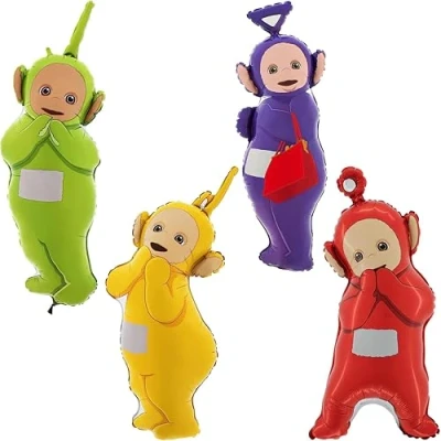 Afbeelding van Toyland® Set van 4 Teletubbies folieballonnen 32 inch Tinky Winky, Dipsy, Lala &amp; Po Feestdecoraties voor kinderen