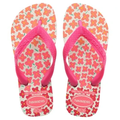 Afbeelding van Kids Flores Slippers Junior White Pink Flux 500 23 24 Print
