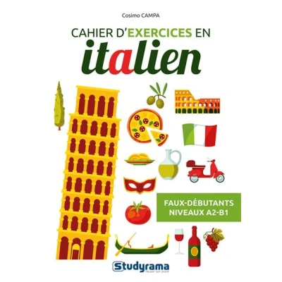 Image de Cahier d’exercices en italien Faux débutants (Niveaux A2 B1)