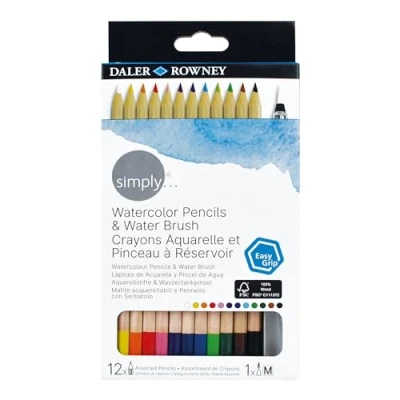 Afbeelding van Daler Rowney Simply Aquarelpotloden, verschillende kleuren, 13 stuks