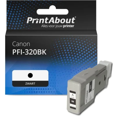 Afbeelding van Huismerk Canon PFI 320BK Inktcartridge Zwart Hoge capaciteit