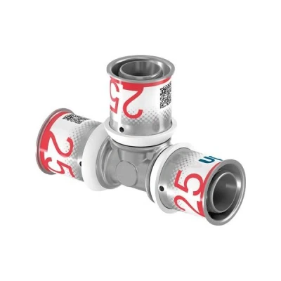 Afbeelding van Uponor S Press Plus perskoppeling Ø25x25x25 T stuk. Artikelnr: 1070562