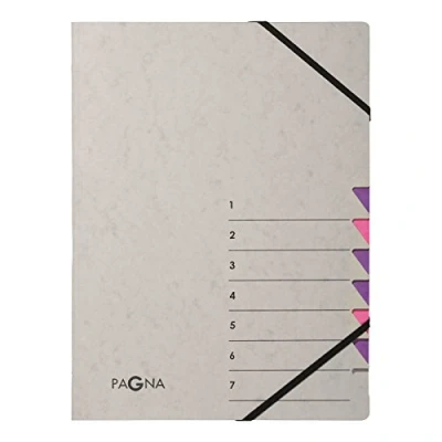 Afbeelding van Sorteermap Pagna Easy A4 7 tabs paars lila