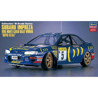 Afbeelding van 1:24 Hasegawa 51151 Subaru Impreza 1995 Monte Carlo Rally Super Detail Kit Plastic Modelbouwpakket