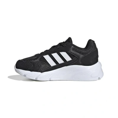 Afbeelding van adidas Performance Crazychaos 2000 Unisex Hardloopschoenen voor op de weg kinderen, Maat: 28, Core black/footwear white Leer en textiel