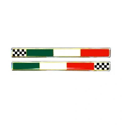 Afbeelding van 4R Quattroerre.it 32110 3D stickers, Italiaanse vlag, rechts, links, HQ, 110 x 10 mm