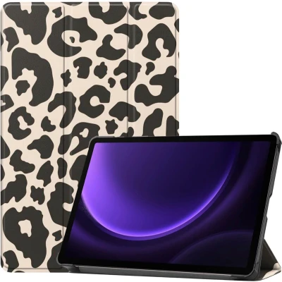 Afbeelding van iMoshion Tablet Hoes Geschikt voor Samsung Galaxy Tab S9 11.0 inch FE / Design Trifold Bookcase Meerkleurig /Leopard