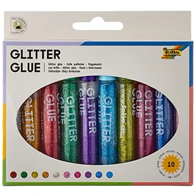 Afbeelding van Glitterlijm Folia 9.5ml 10 kleuren