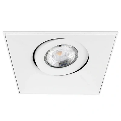 Afbeelding van Yphix Verona Inbouwspot Wit Vierkant Kantelbaar 1 Lichtpunt 150x150mm Trimless LEDdirect.nl