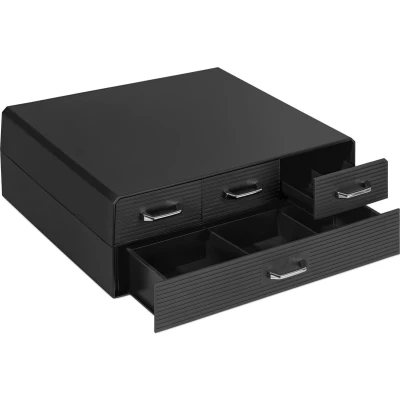Afbeelding van Navaris capsulehouder met 4 lades Compatibel Nespresso en meer merken Koffiecups houder Organizer voor koffie cups accessoires Zwart