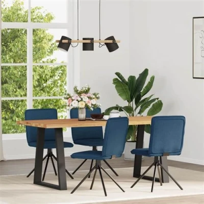 Image de vidaXL Chaises à manger lot de 4 bleu tissu3315340