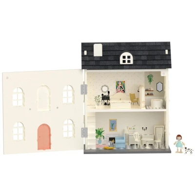 Afbeelding van Classic World Houten Vintage Poppenhuis, 36dlg.