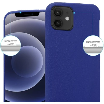 Afbeelding van Cadorabo Hoesje geschikt voor Apple iPhone 12 PRO MAX in FROST DONKER BLAUW Beschermhoes gemaakt van flexibel TPU silicone Case Cover