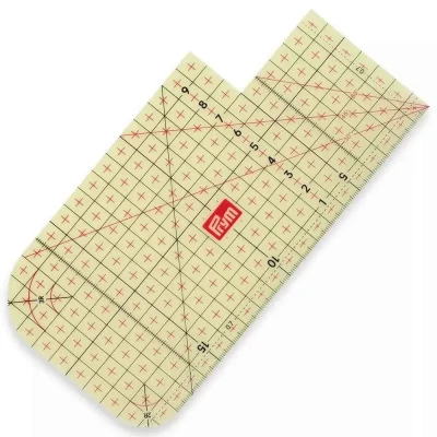 Afbeelding van Prym 611490 transparante strijkliniaal, 20 x 10 cm