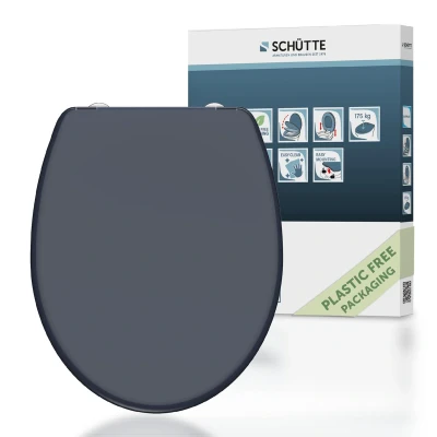 Afbeelding van Toiletbril met soft close quick release ANTHRAZIT duroplast