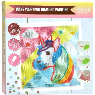 Afbeelding van Emoji Diamond Paintingset Eenhoorn