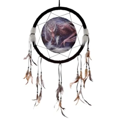 Afbeelding van Dromenvanger Lisa Parker 33cm Draak en Wolf