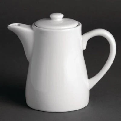 Image de Cafetière en porcelaine blanche Olympia Whiteware 310ml x 4 Porcelaine139 x82x119mm
