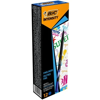 Afbeelding van Fineliner Bic Intensity 0.4mm blauw Omdoos a 12 stuk stuks