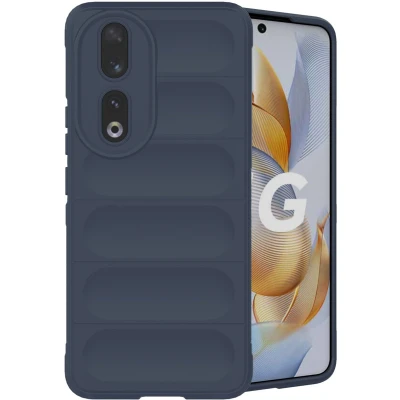 Afbeelding van iMoshion Hoesje Geschikt voor Honor 90 Siliconen EasyGrip Backcover Donkerblauw