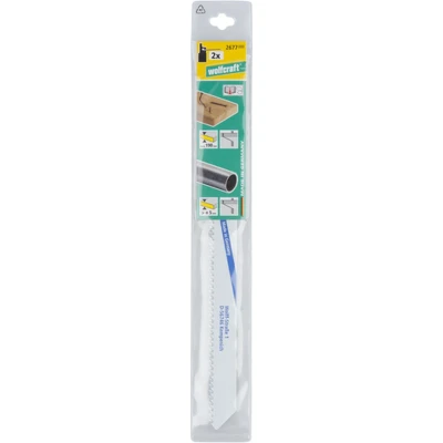 Afbeelding van Wolfcraft universeel reciprozaagblad (2 stuks) lengte 230 mm zwaar