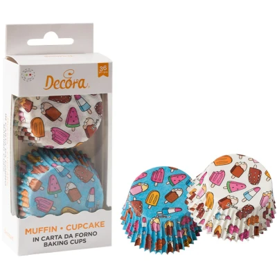 Afbeelding van Cupcake Cups IJsjes Ø50x32(h)mm 36 stuks