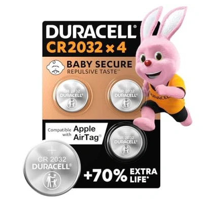 Image de Duracell 2032 Batterie 4 x CR2032 Li 225 mAh
