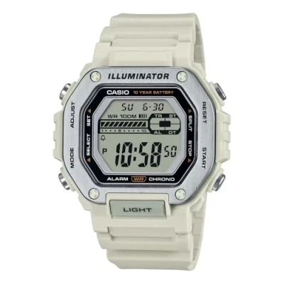 Afbeelding van Casio MWD110 Digitaal horloge, Heren, Maat: One Size, White