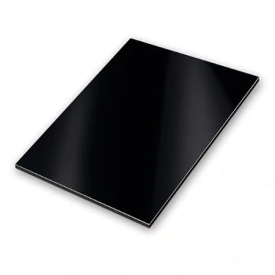 Afbeelding van Aluminium composietplaat, zwart, weerbestendig, voor modelbouw, beurzen, bewegwijzering, doe het zelf, zeefdruk, 20 x 30 cm, zwart