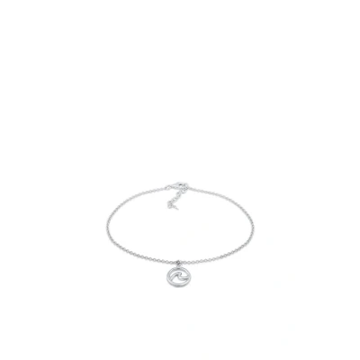 Afbeelding van Elli Anklet WAVE Beach Maritime Armband silvercoloured, Dames, Maat: 22, Silver coloured