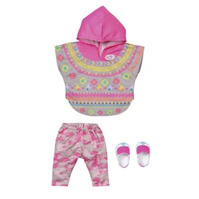 Afbeelding van BABY born Deluxe Trendy Poncho Kledingset Poppenkleding 43 cm