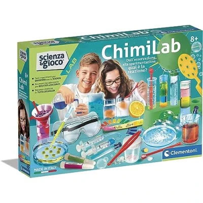 Afbeelding van Clementoni Wetenschap &amp; Game Lab laboratorium voor chemie, wetenschappelijke experimentenset kinderen vanaf 8 jaar, 19259