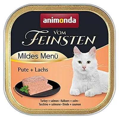 Afbeelding van Animonda Cat Vom Feinsten Mild Menu 32x100g Kalkoen &amp; Zalm