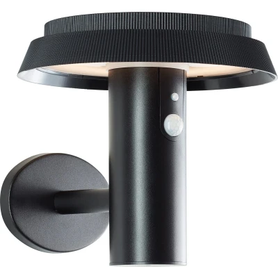 Afbeelding van Brilliant Alvero G40430/06 Wandlamp op zonne energie met bewegingsmelder 4 W Warmwit Zwart