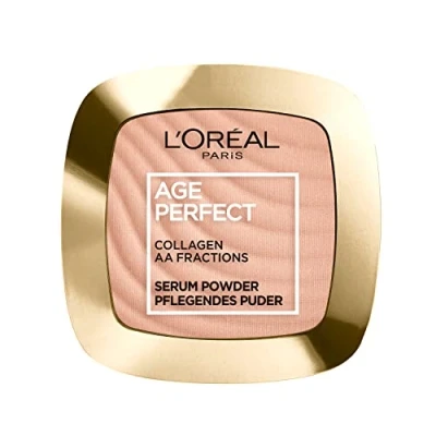 Afbeelding van L&#039;Oréal Paris Pari Voedend poeder voor een rijpe huid zijdezachte en stralende teint, Age Perfect Compact nr. 03 medium tot donker, 1 x 9 g