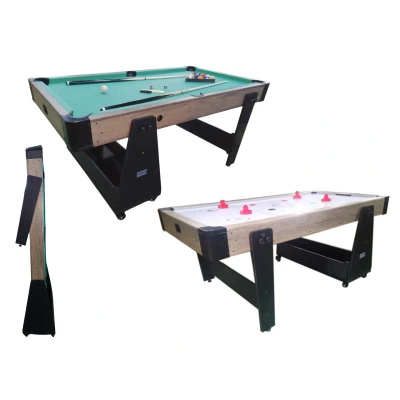 Afbeelding van Airhockey/Pooltafel TopTable Twist 2 1 Max Mobile, Wood
