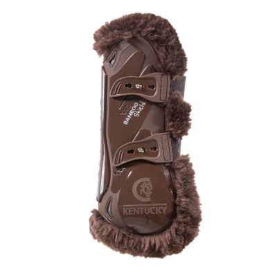 Image de Kentucky Horsewear Protèges Tendons Bamboo Elastic Vegan Sheepskin Marron/Marron L